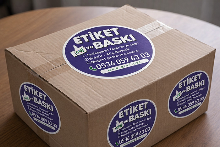 Kutu Üzerinde Etiket Baskı