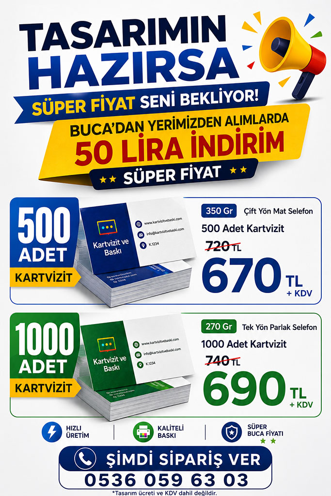 Buca Kartvizit Fiyatları