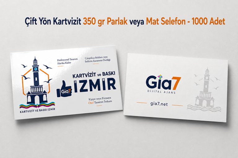 izmir 1000 adet kartvizit - mat - parlak selefonlu