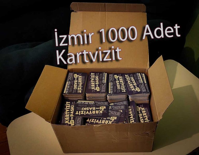 İzmir Kartvizit - 1000 Adet Kartvizit - 1000 Adet Sıvama Kartvizit